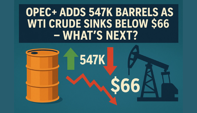 OPEC+ Adds 547K Barrels as WTI Crude Sinks Below $66 – What’s Next?