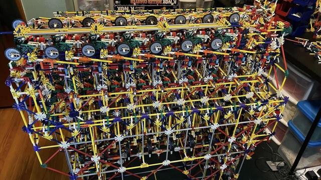 [ImageSource: Shadowman39]

The K’nex computer is built by [Shadowman39], and this first video features just the ALU. It can accept numbers from 0-255 or -128 to 127 and can add two of these numbers by storing them in registers using levers to represent each digit. A drive system underneath with a rack and pinion system operates on each digit, eventually outputting the sum.

👾It can also perform other mathematical operations like subtraction and handling negative numbers using the two’s complement method.👾