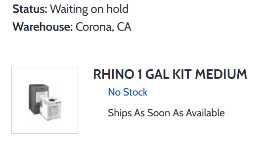 Is this indicative of supply chain issues? I ordered some epoxy on the 1st of August. Today, the 12th...it's still out of stock.