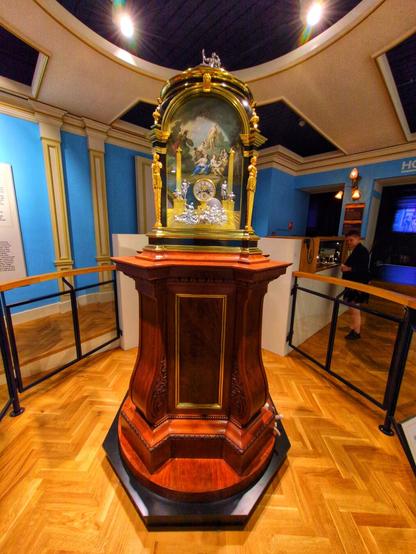 A very intricate hand-painted music box that had been owned by the Dutch royal.family.