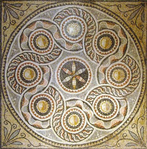 A beautiful Roman mosaic floor created over 2,000 years ago in the ancient city of Zeugma, Türkiye, a major eastern frontier city of the Roman Empire. It can be viewed at the Gaziantep Zeugma Mosaic Museum.

The mosaics found in the Roman houses at Zeugma, thought to have been founded by a general in Alexander the Great’s army, date to the 2nd and 3rd centuries CE, depict scenes from Greek and Greco-Roman mythologies and popular novels, some with captions in Greek.

Archaeological finds from the sanctuaries of Zeugma show that the city played a key role in Antiochus’ efforts to link the Greek and Persian cultural spheres, in accordance with the kingdom’s key position between these two worlds, on the Euphrates.
Photo by Zeugma Mosaic