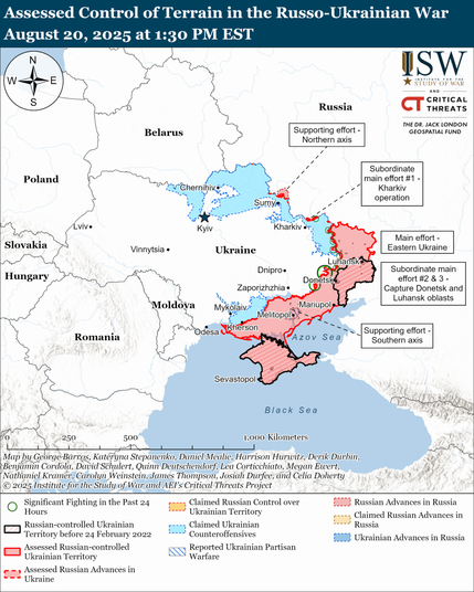 Russian Offensive Campaign Assessment, August 20, 2025