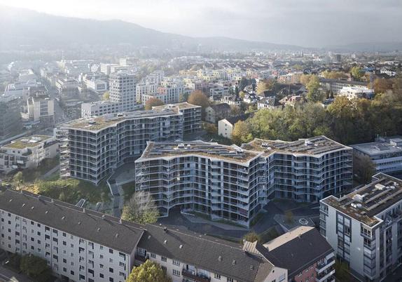 Geschosswohnen in Zürich von Michael Meier und Marius Hug Architekten / In den Hang gefaltet - Architektur und Architekten - News / Meldungen / Nachrichten