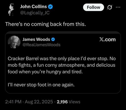 For someone who allegedly has an IQ of 180, James Woods says a lot of stupid things.