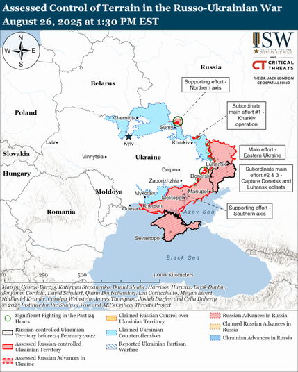 Russian Offensive Campaign Assessment, August 26, 2025