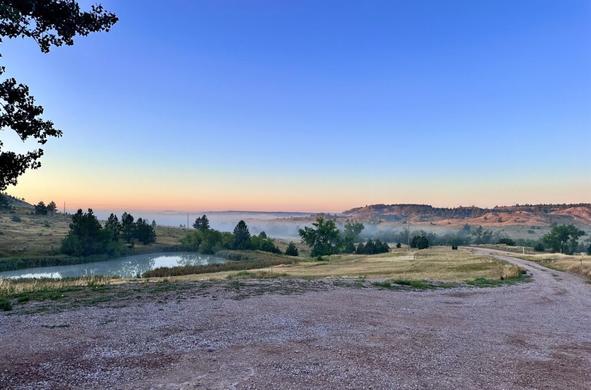 I love watching the sunrise burn off the fog.