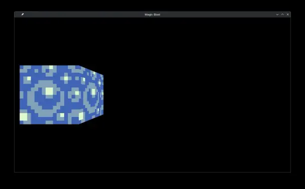 A right side bubble texture cube inside an opengl window