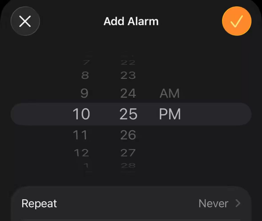 The time picker on the iPhone's alarm app isn't actually "circular", it's just a really long list