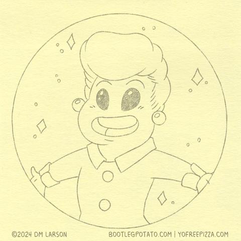 Alie the alien dressed up as Lucille Ball