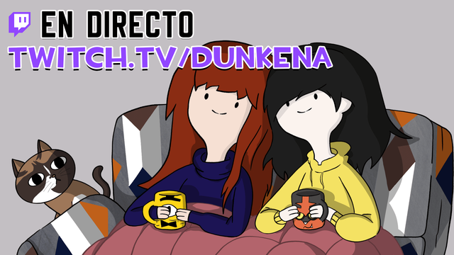 Dunkel y Rena estilo Hora de aventuras posando ante la cámara, esperando al directo.