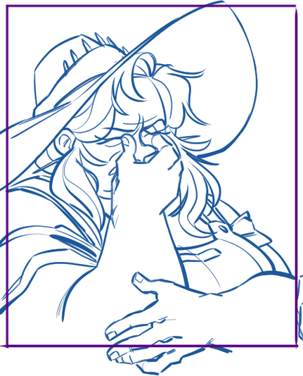 Crop of a work in progress Rising Sand page, wherein Lyale pinches the bridge of her nose.