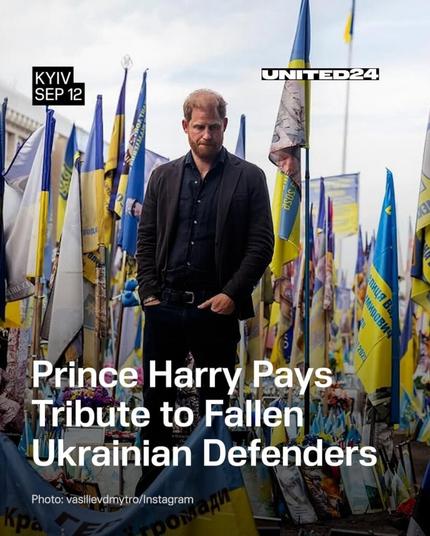 On Friday, September 12, Prince Harry visited Heroes‘ Alley in Kyiv, where he honored Ukraine’s fallen defenders. He pledged to “do everything I can” to support wounded soldiers.