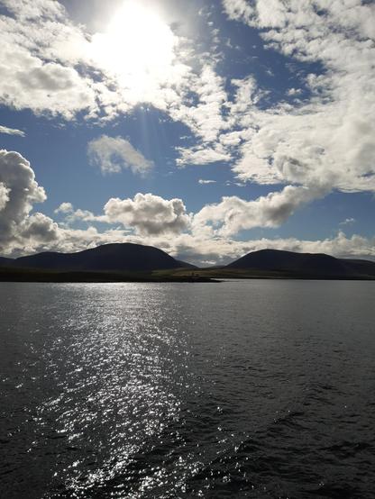 Island Hoy, sun breaking through the clouds