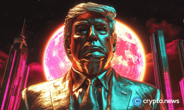 Giant golden Trump statue holding Bitcoin appears outside US Capitol