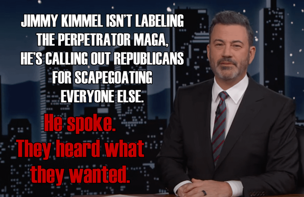 Republicans reacted to Jimmy Kimmel saying ‘MAGA’ the way dogs react to seeing a squirrel.
