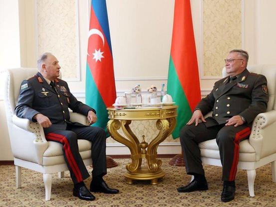 Azerbaijani and Belarusian defense chiefs discuss military cooperation and regional security [PHOTOS] - Gallery Image