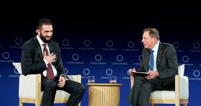 Syria's Al Shara calls for new chapter in US ties as he meets former battlefield foe