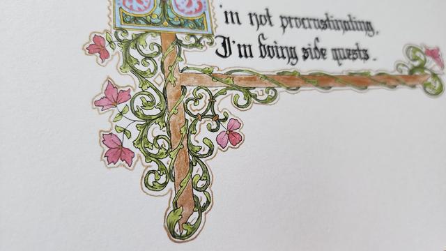 Close up of the vines along the bottom
