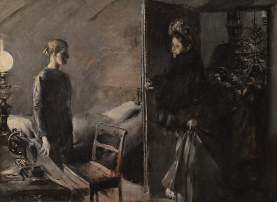 <p>During the 1890s Christian Krohg was kept busy as a journalist. He visited the Lofoten Islands in the far north of Norway in the summer of 1896, and the following year visited the Netherlands and France. The year after, 1898, saw more travel, this time to Spain and France. He returned to Oslo in the late summer, where he remained until 1901.</p>
<figure class="wp-caption alignnone" id="attachment_31280" style="width: 1443px;"><a href="https://eclecticlight.co/wp-content/uploads/2018/01/krohgshoal.jpg"><img alt="krohgshoal" class="size-full wp-image-31280" src="https://eclecticlight.co/wp-content/uploads/2018/01/krohgshoal.jpg?w=940" /></a><figcaption class="wp-caption-text" id="caption-attachment-31280">Christian Krohg (1852–1925), The Shoal (1898), oil on canvas, dimensions not known, Bergen Kunstmuseum, Bergen, Norway. Wikimedia Commons.</figcaption></figure>
<p>In the late 1890s, Krohg returned to painting maritime motifs. These included yachting, as in <em>The Shoal</em> of 1898, showing a small wood-hulled cruising yacht sailing past a post mounted on a submerged pinnacle. In the depths below the post there are vague forms suggesting the hidden shoal. Unusually for Krohg, there isn&#8217;t a single figure to be seen, just the marker, the boat, and a choppy sea.</p>
<p>Judging by the number of Krohg&#8217;s paintings featuring small yachts, he appears to have been an enthusiastic sailor, although I haven&#8217;t seen any mention of that.</p>
<figure class="wp-caption a