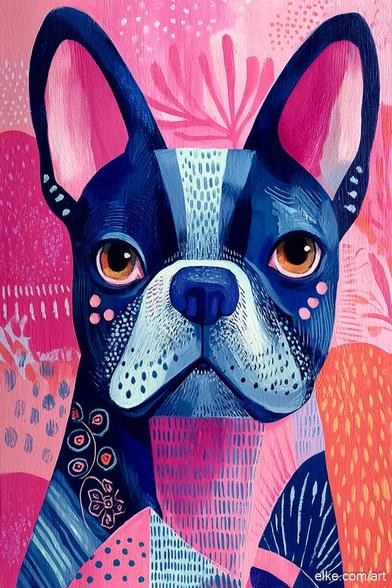 A charming French bulldog stares out with warm amber eyes, rendered in vibrant layers of cobalt, navy, and blush.
Hand-painted-style marks—dots, dashes, and tiny botanicals—dance across the muzzle and background, giving the portrait a lively, tactile feel. The bold pinks and cool blues create a happy, modern color story that brightens the room without feeling busy.
Hang this piece where joy is welcome: in living rooms for a playful focal point, kids’ rooms and nurseries for a friendly companion, entryways to greet guests with a smile, or home offices and studios that benefit from a pop of upbeat color. It pairs beautifully with white or natural wood frames and décor accents in coral, teal, or navy.
Perfect for Frenchie lovers, pet parents, families, teachers, pediatric spaces, and anyone who enjoys colorful, cheerful design with personality. A charming French bulldog stares out with warm amber eyes, rendered in vibrant layers of cobalt, navy, and blush.
Hand-painted-style marks—dots, dashes, and tiny botanicals—dance across the muzzle and background, giving the portrait a lively, tactile feel. The bold pinks and cool blues create a happy, modern color story that brightens the room without feeling busy.
Hang this piece where joy is welcome: in living rooms for a playful focal point, kids’ rooms and nurseries for a friendly companion, entryways to greet guests with a smile, or home offices and studios that benefit from a pop of upbeat color. It pairs beautifully with white or natural wood frames and décor accents in coral, teal, or navy.
Perfect for Frenchie lovers, pet parents, families, teachers, pediatric spaces, and anyone who enjoys colorful, cheerful design with personality.