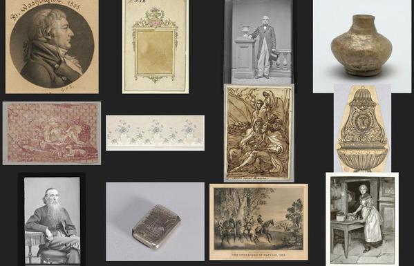 Montage of museum items posted by this account