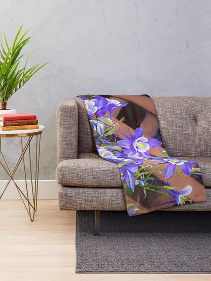 Colorado Columbine flowers growing on a garden lattice structure. This slender beauty of delicate flowers with bright colors is the state flower of Colorado. Digital brushes and filters used for a painterly finish. ©Debra Martz
Image printed on a throw blanket shown draped on a couch. Colorado Columbine flowers growing on a garden lattice structure. This slender beauty of delicate flowers with bright colors is the state flower of Colorado. Digital brushes and filters used for a painterly finish. ©Debra Martz
Image printed on a throw blanket shown draped on a couch.