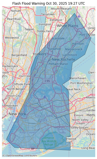 Flash Flood Warning issued October 30 at 3:27PM EDT until October 30 at 5:30PM EDT by NWS Upton NY Flash Flood Warning issued October 30 at 3:27PM EDT until October 30 at 5:30PM EDT by NWS Upton NY