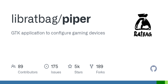 GTK application to configure gaming devices. Contribute to libratbag/piper development by creating an account on GitHub.