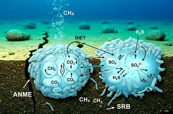 Researchers uncover how microorganisms work together to break down a powerful greenhouse gas