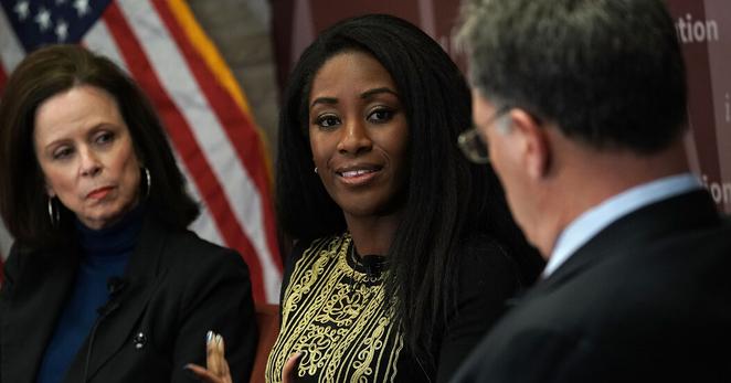 Karen Attiah of The Washington Post at the Hoover Institution in 2018.