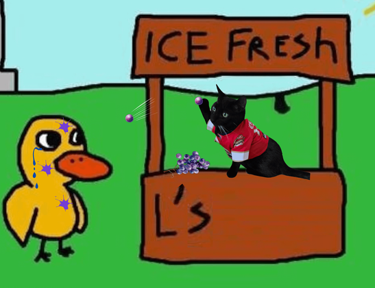 A duck walked up to a Purrhees stand A duck walked up to a Purrhees stand