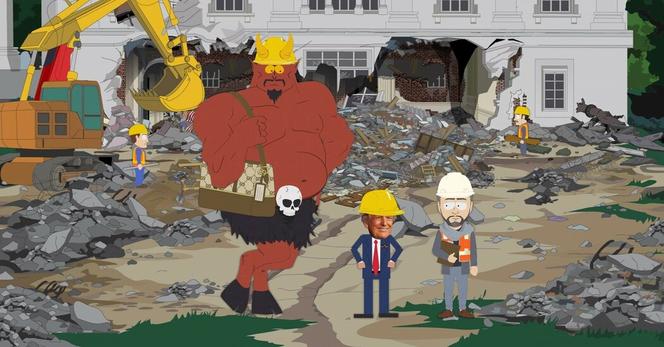 In the main plot of the new season of “South Park” on Comedy Central, President Trump is expecting a baby with Satan.