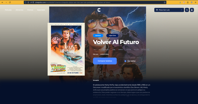 Función del aniversario de Volver al Futuro en Cinepolis