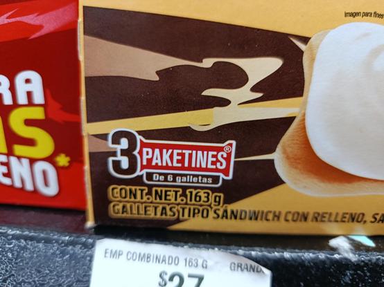 La caja de galletas ya solo trae tres paquetes